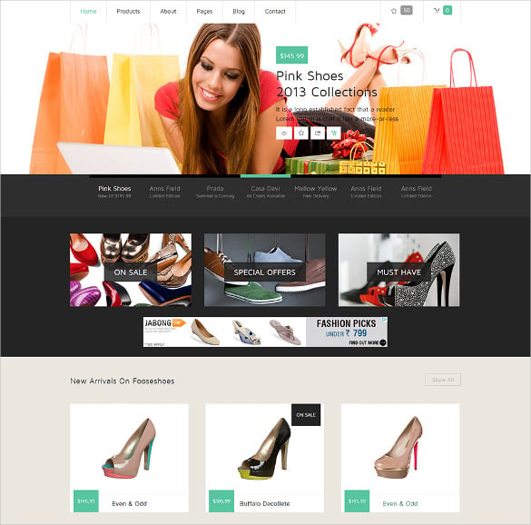 flat ecommerce responsive template free download