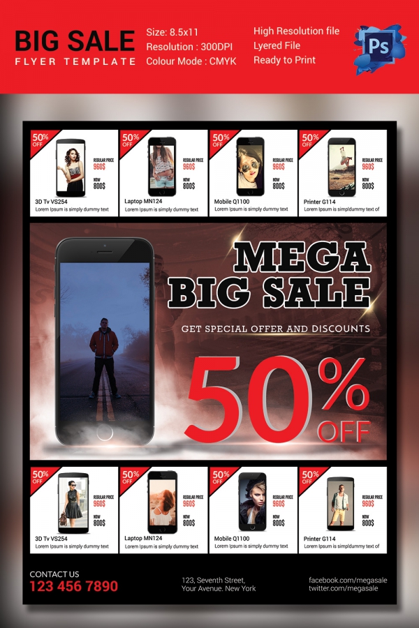 Mobiles Mega Big Sale Template