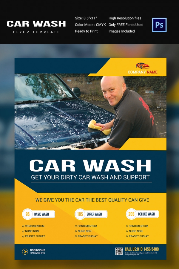 Autobahn Car Wash Flyer Template