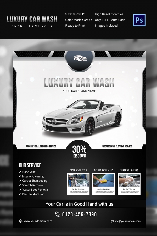 Premium Car Wash Flyer