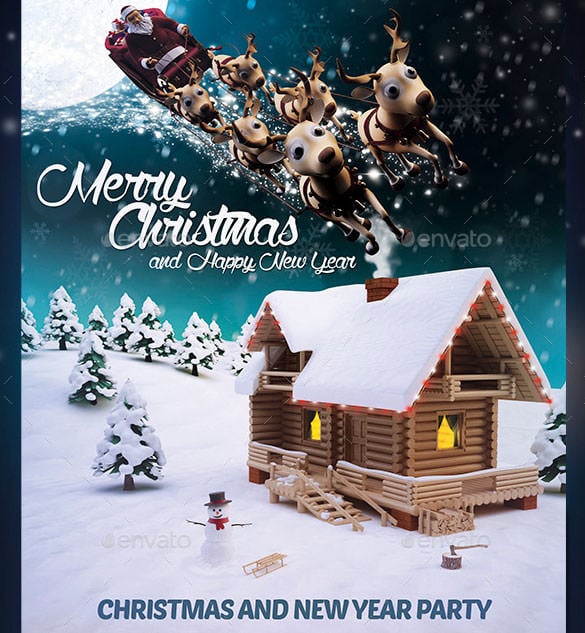 beautiful christmas flyer template photoshop psd format