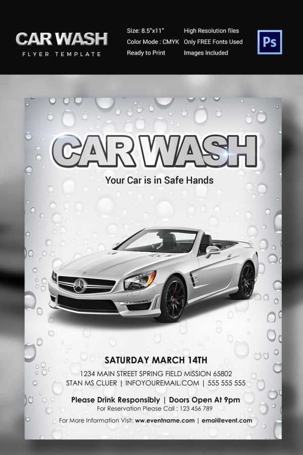 Car Wash Flyer 48 Free PSD EPS Indesign Format Download Free Premium Templates