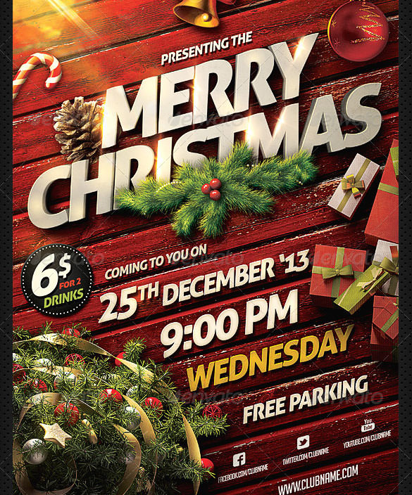 57 Christmas Flyer Templates Free PSD AI Illustrator Doc Format 