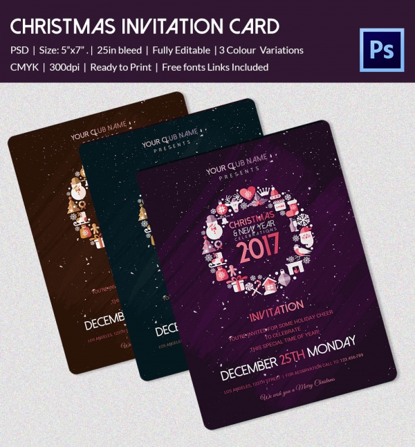 download-family-chrismas-party-invitaion-template