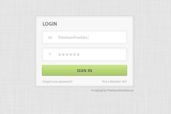 html coded login form template