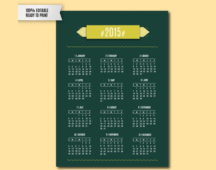 2015 calendar vector art