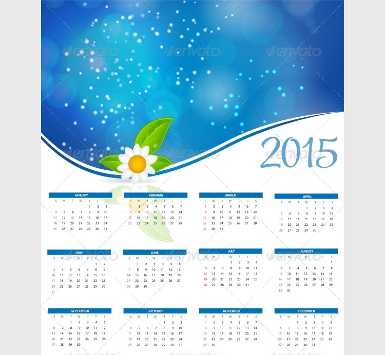 2015 new year calendar