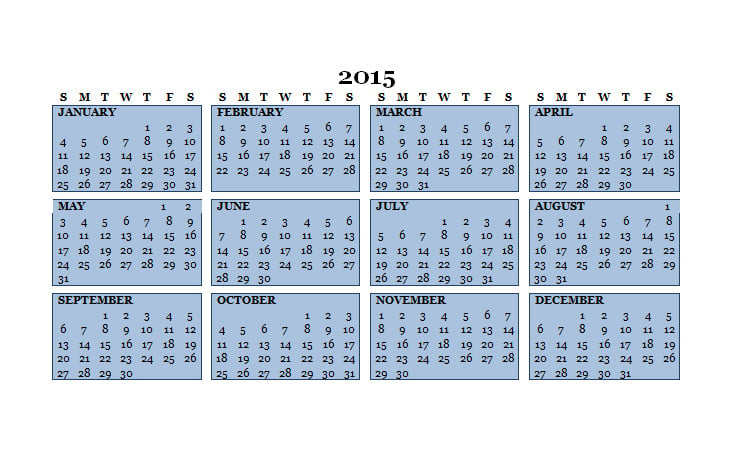 2015 yearly calendar 3