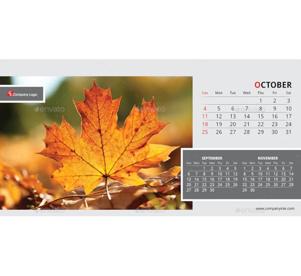 020 desk calendar template