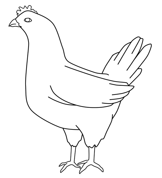 Chicken Template - Animal Templates