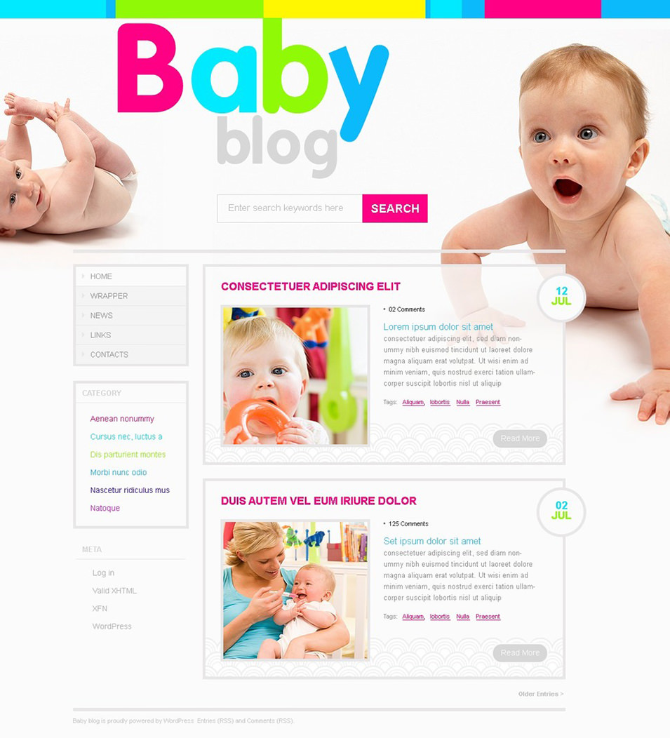 15+ Best WordPress Baby Templates & Themes Free & Premium Templates