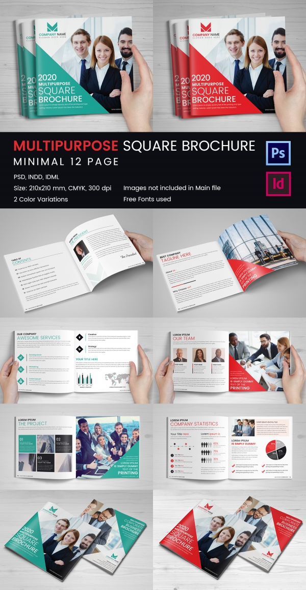 Multipurpose Square Brochure Template