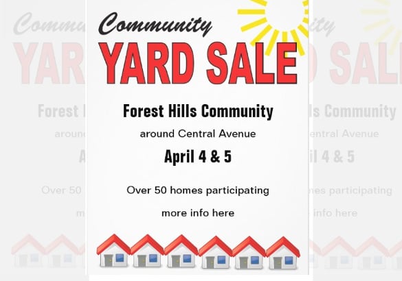 community yard sale flyer template