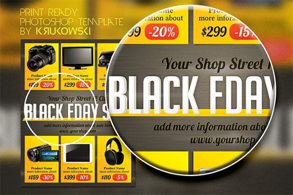 black friday sales flyer template