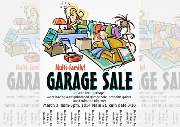 garage sale flyer template