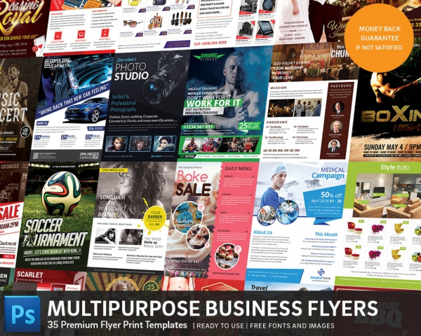 35 Multipurpose PSD Business Flyer Bundle