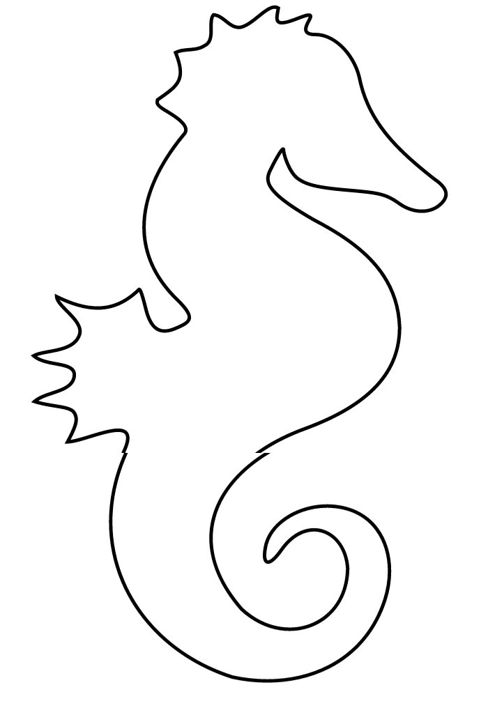 40  Seahorse Shape Templates Crafts Colouring Pages Free Premium