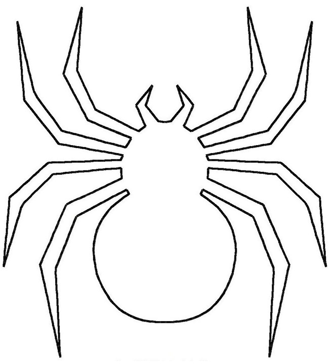 Spider Shape Template 55 Crafts Colouring Pages Free Premium 