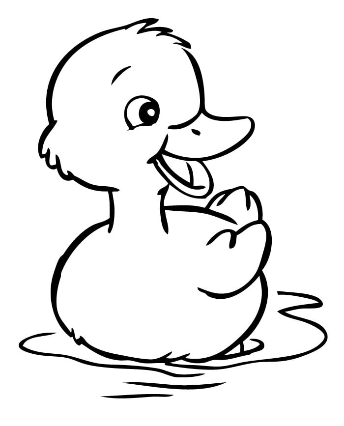 baby duck coloring page