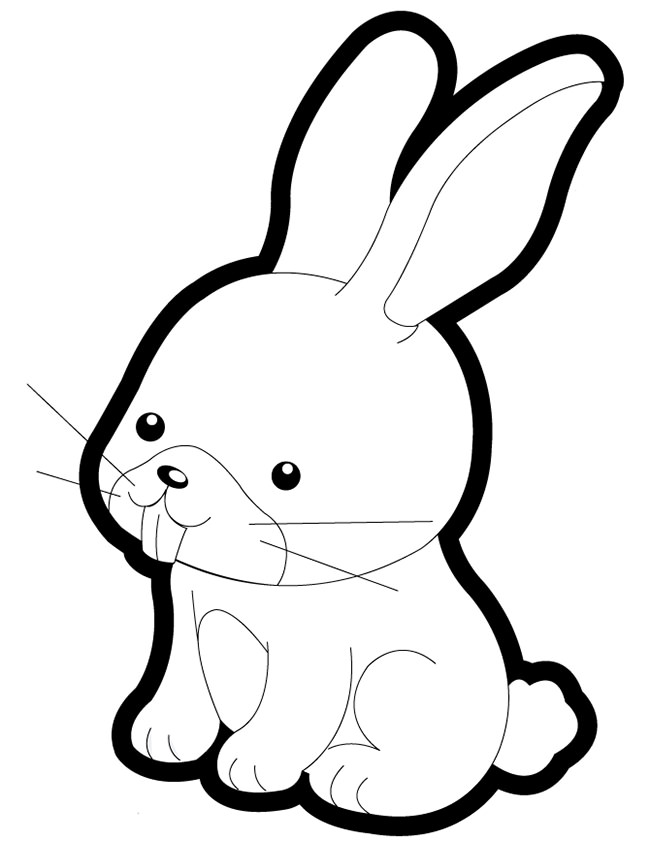 60+ Rabbit Shape Templates and Crafts & Colouring Pages