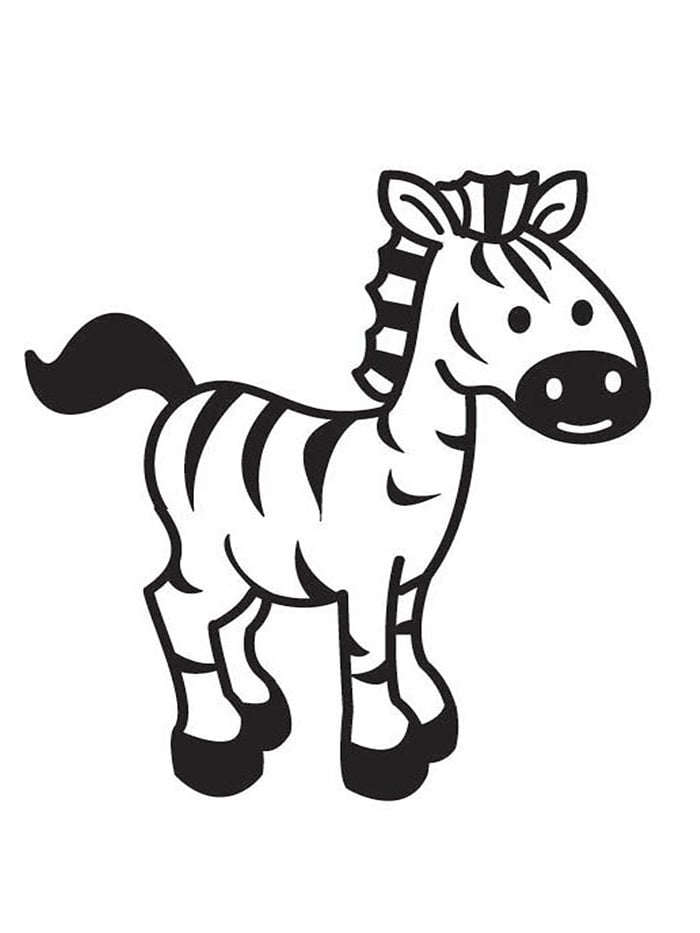 baby zebra coloring page