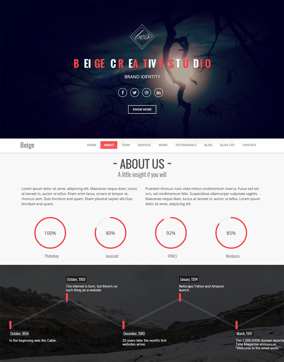 Free Parallax Website Template