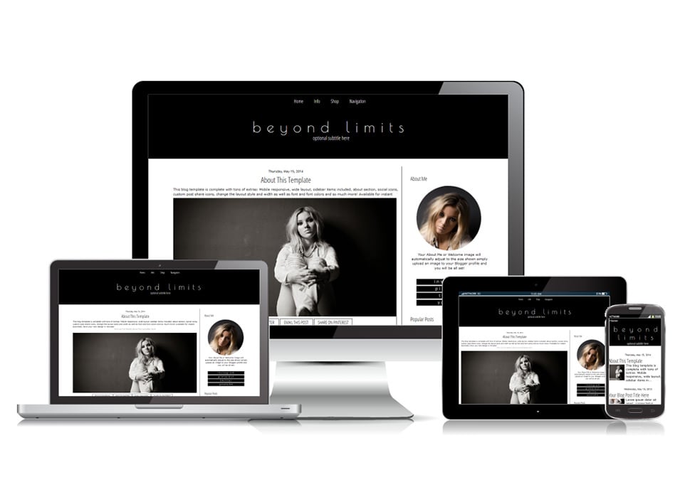 blogger template black and white