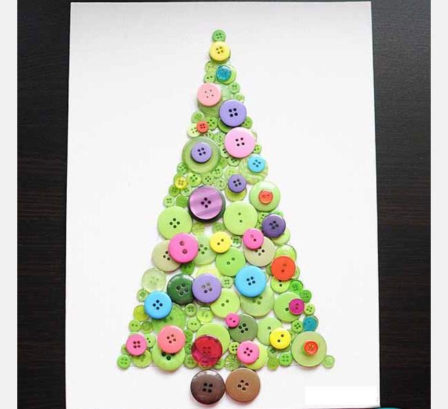 button-christmas-tree-craft