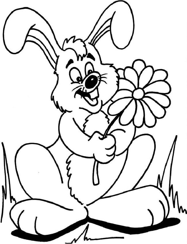 cartoon printable rabbit coloring page