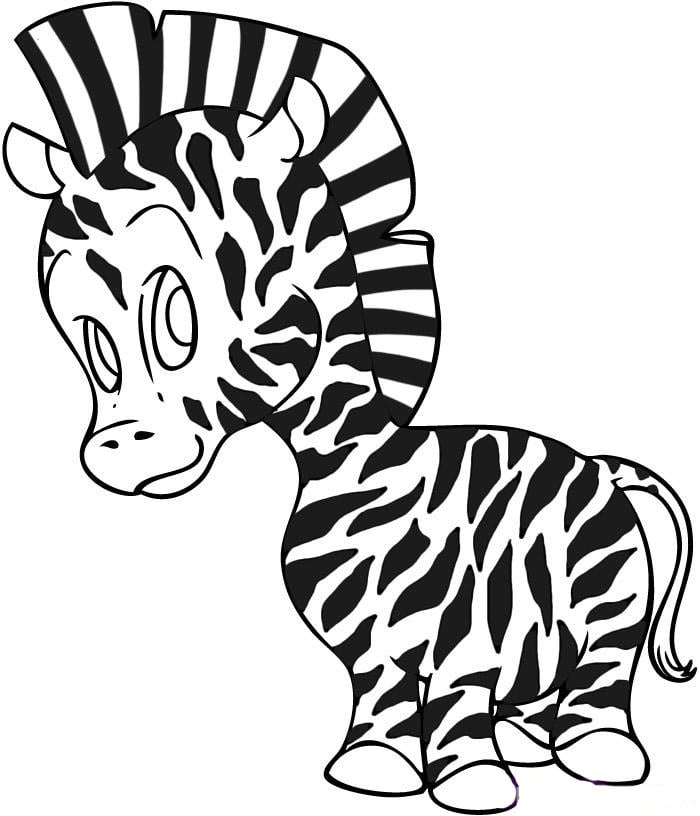 cartoon zebra template