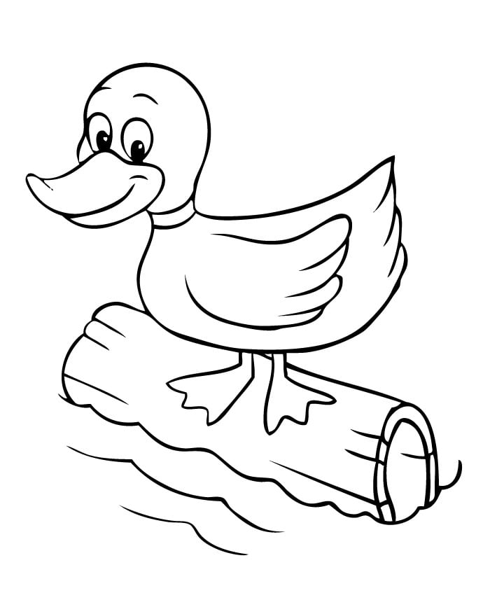 crazy duck coloring page