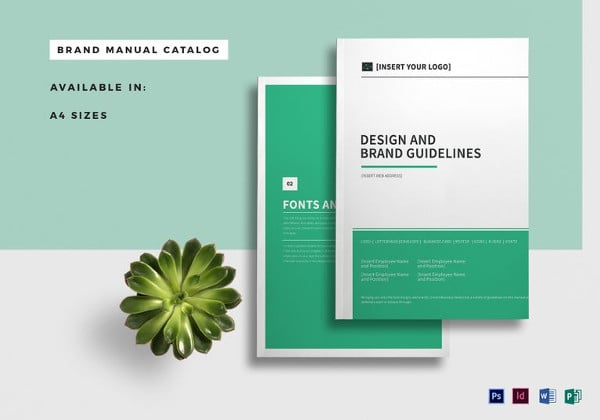 creative brand manual catalog template