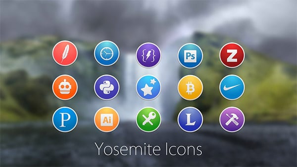 custom round yosemite icons