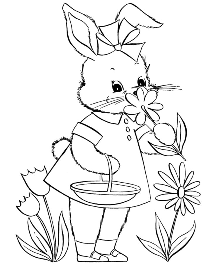 cute bunny printable rabbit template