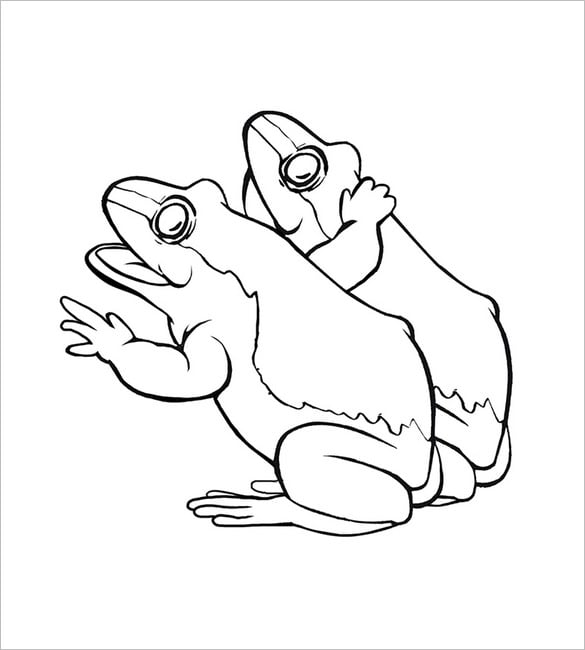 cute frog coloring page