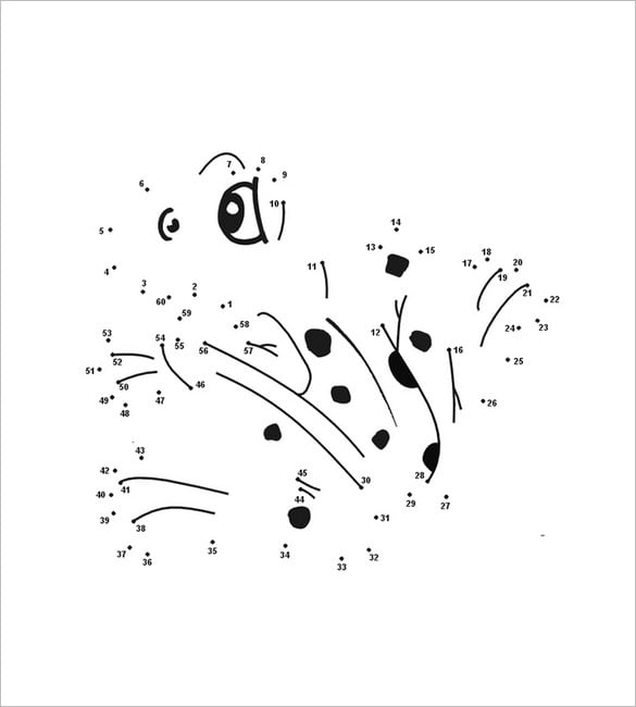cute frog dot to dot template