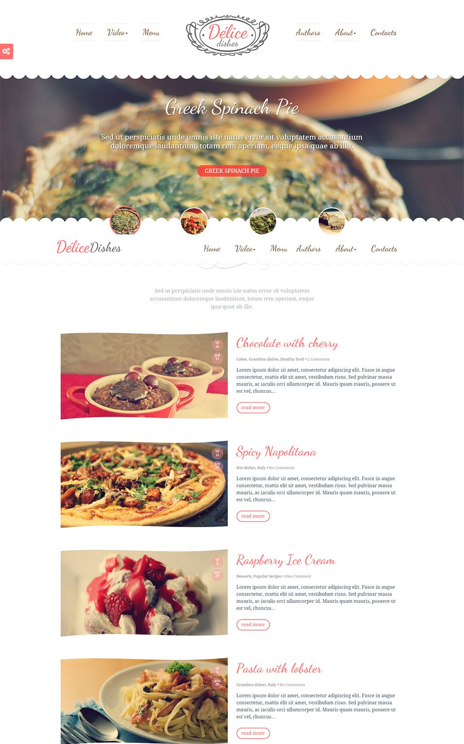 delice dishes light wp cook theme