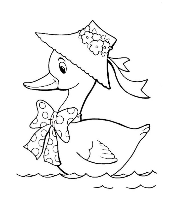 duckling wearing hat template