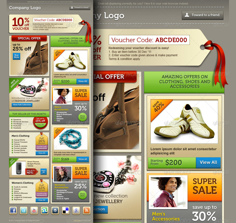 e commerce offers email template design 2