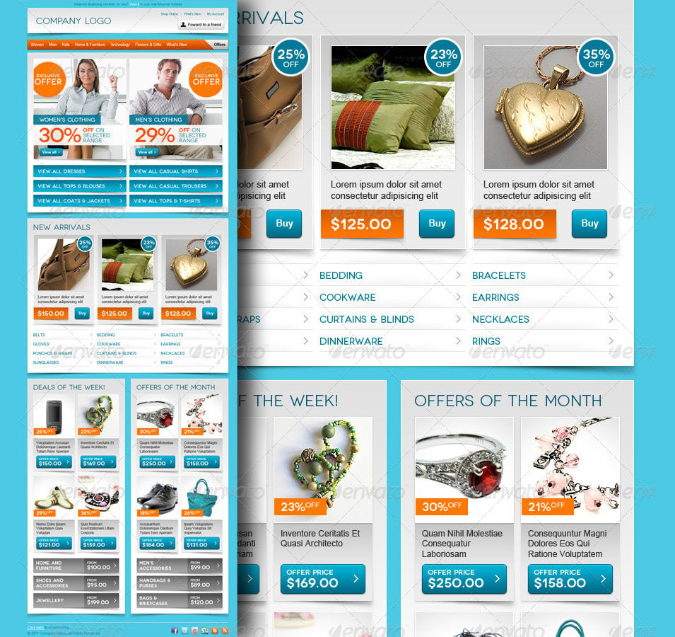e commerce offers email template design