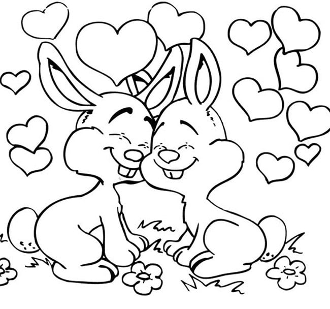 easter rabbit coloring page