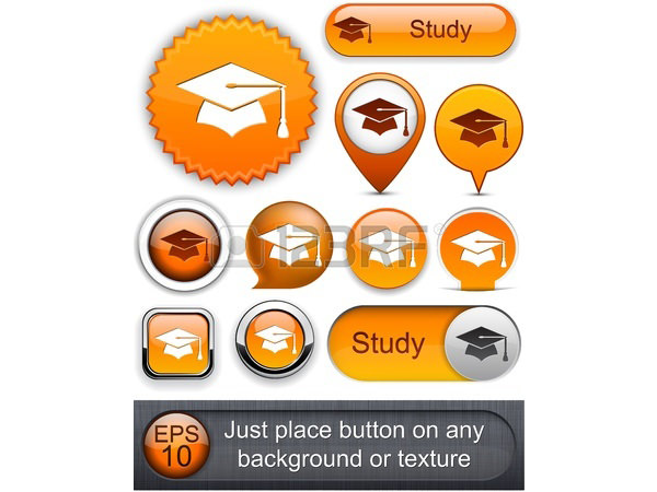 education web orange buttons