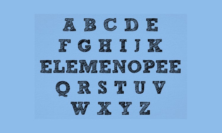 elemenopee alphabet funny poster sign