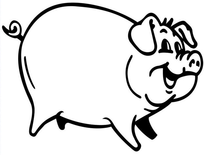 Hudyarchuleta: Pig Coloring Page