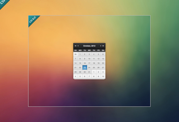 Modèle de calendrier html css