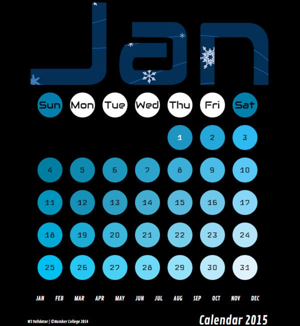 html-calendar-2015