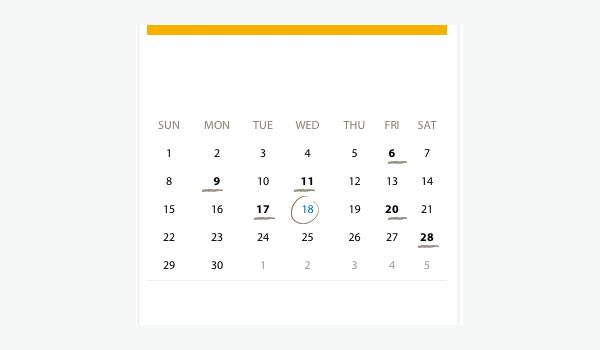 html events calendar 1