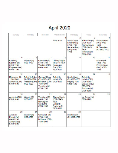 html schedule calendar template