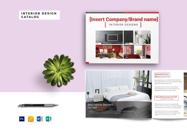 interior design catalog template