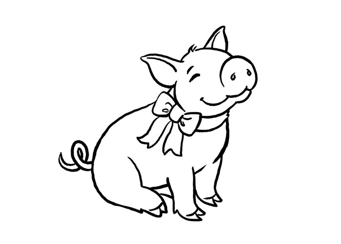 babe the pig coloring pages - photo #9